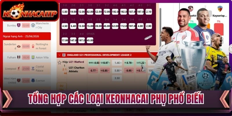Tổng hợp các loại keonhacai phụ phổ biến
